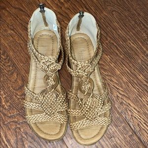 Tan Brown Nude Sandals Wedges